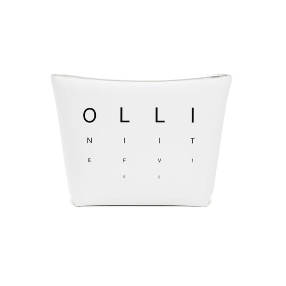 Chic Cotton Cosmetic Bag - Eye Chart Design, Makeup Storage, Gift for Her, Travel Essentials, Stylish Organizer