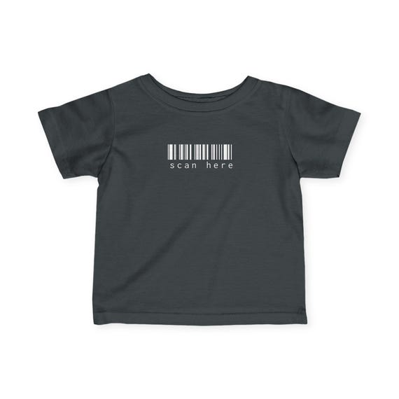Scan Here Baby Shirt - Barcode Front with Cuteness Warning on Back | Funny, Stylish, and Irresistible Infant Tee
