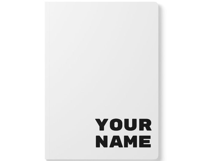 Personalized Softcover Journal - One Life Live it Design, Custom Name, Motivational Texts, Diary, Notebook, Planner, Inspirational Gift