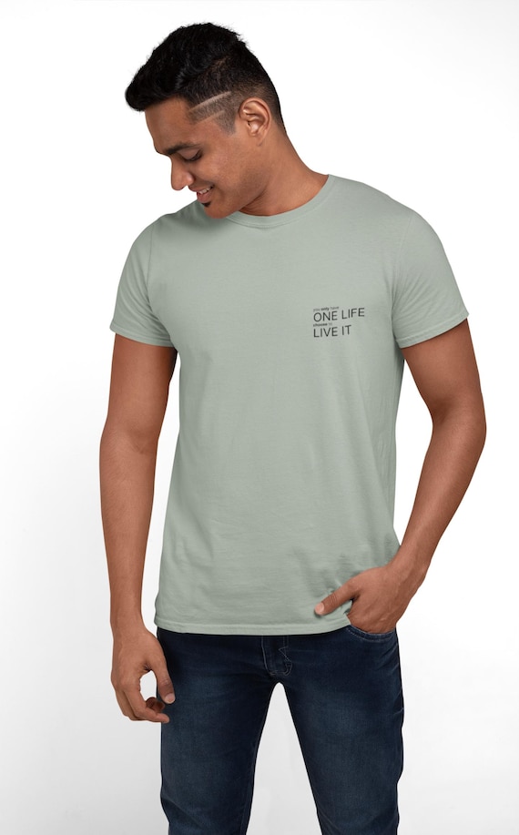Motivational Eye Chart Unisex T-Shirt, One Life Live it Graphic Tee, Inspirational Shirt, Positive Quote Clothing, Minimalist Typography Top