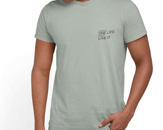 Motivational Eye Chart Unisex T-Shirt, One Life Live it Graphic Tee, Inspirational Shirt, Positive Quote Clothing, Minimalist Typography Top