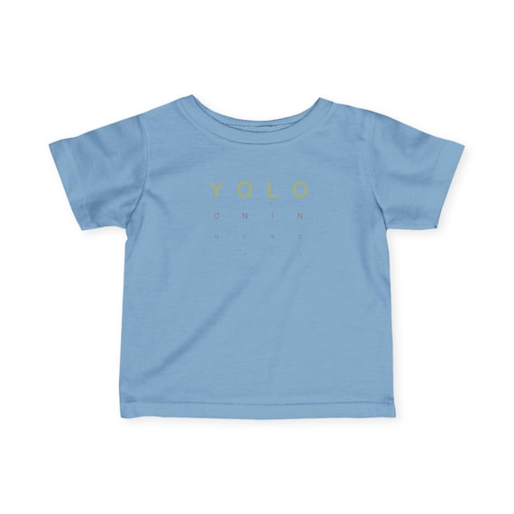 YOLO Baby Shirt - Minimal & Stylish Infant Tee with Subtle Typography | Soft Modern Design for Thoughtful Little Dreamers