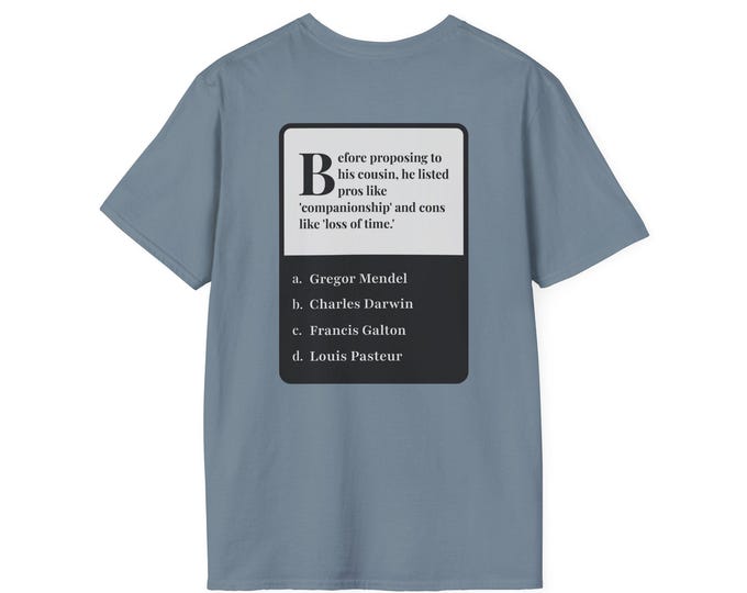 Trivia Tees - Scientist Facts - Charles Darwin