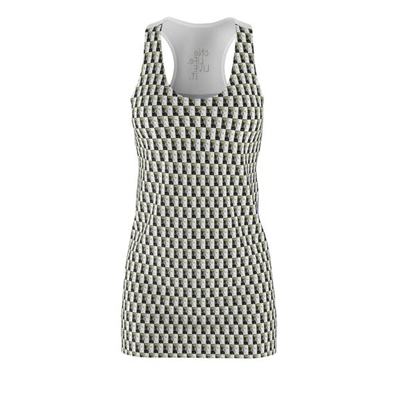 Racerback Dress, One Life Live It, Blue Sky Patterned Dress, Women's Clothing, Sleeveless Summer Dress