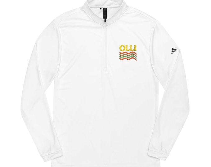Vintage Adidas Olli Quarter-Zip Pullover | Embroidered Logo Sporty Sweater | Athletic Streetwear