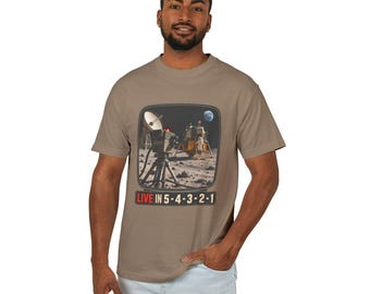 Live in 5 4 3 2 1 Moon Landing Tee | Funny Who Filmed It Conspiracy Vintage T-Shirt