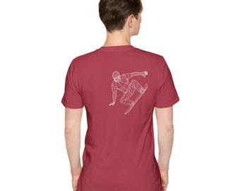 OLLI Snowboarder Shirt | Wireframe Winter Sports Graphic Tee for Mountain Riders and Style-Driven Shredders