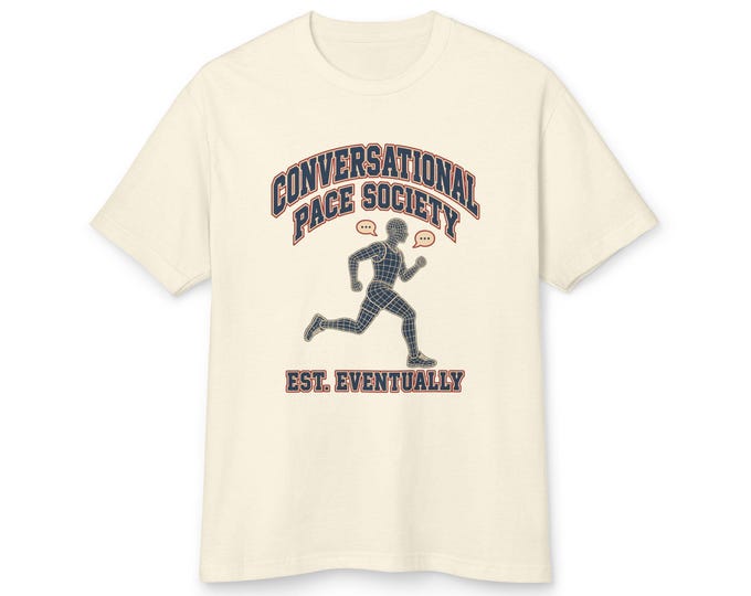 Conversational Pace Society Shirt | Funny Running Tee, Retro Slow Runner Club T-Shirt