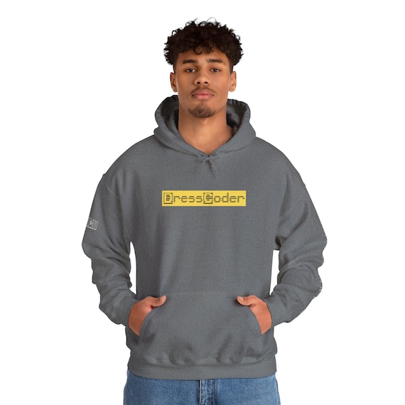 ASCII Hoodie For Coders, Unisex Heavy Blend Hooded Sweatshirt, Programmer Gift, Geek-Chic, Sysadmin Apparel, DressCoder Series