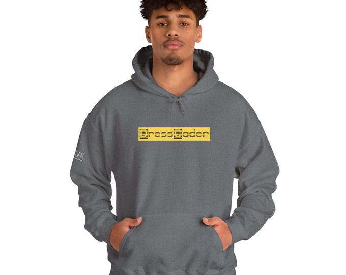 ASCII Hoodie For Coders, Unisex Heavy Blend Hooded Sweatshirt, Programmer Gift, Geek-Chic, Sysadmin Apparel, DressCoder Series
