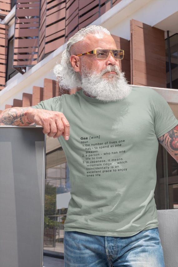 One Definition Shirt - Typewriter-Style Front Print 'One Life Live It' Back | Thoughtful Double-Sided Minimalist Tee