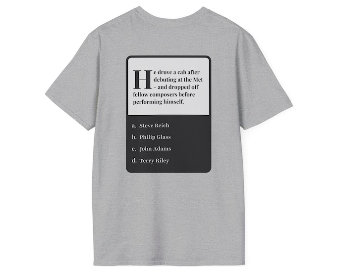 Trivia Tees - Composer Q's - Philip Glass