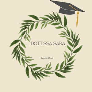 Logo elegante personalizzabile per bomboniera laurea