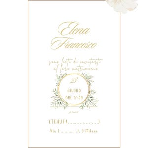 Invito nozze minimal chic – Modifica con Canva e stampa a casa