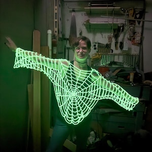 Gehäkeltes Spinnennetz Top