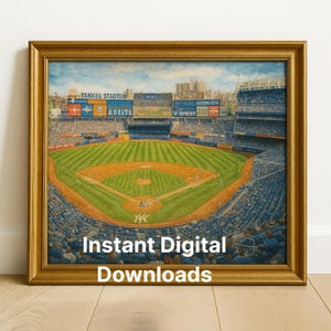 Yankee Stadium Baseball Poster - New York Yankees Aquarell Wandkunst Download