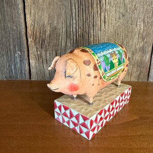 Vintage Jim Shore Heartwood Creek Pig Figurine From the Heartwood