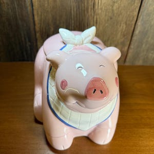 Vintage Pig Cookie Jar - Etsy