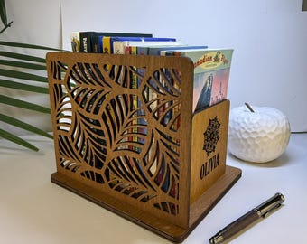 Graduation Gift For Book Lover, Nightstand Book Holder, Book Storage, Book Caddy, Custom Book Stand, Personalized Book Holder