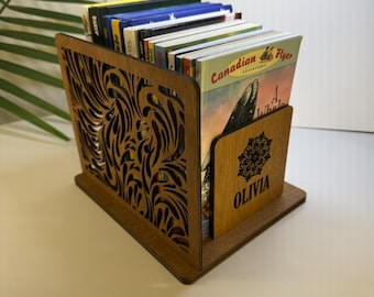 Book Organizer, Nightstand Book Holder, Personalized Book Holder, Unique Gift for Readers, Book Nook Rest, Cozy Reading Corner