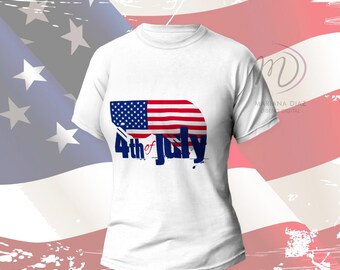 4th of July PNG Design – Independence Day Sublimation (Digital File)