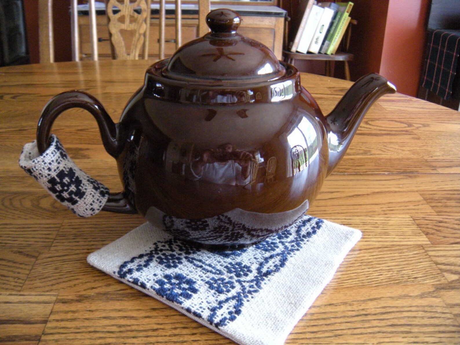 Teapot Handle Cover Handwoven Teapot Handle Cozy and Trivet Etsy