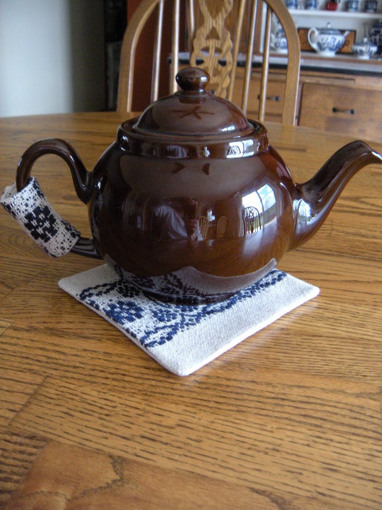 Teapot Handle Cover Handwoven Teapot Handle Cozy and Trivet Etsy