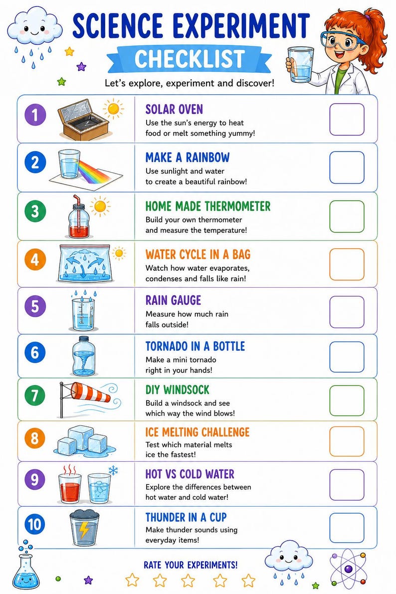 Weather Science Activity Book for Kids 5-9/ 10 Easy Experiments / 15 ...