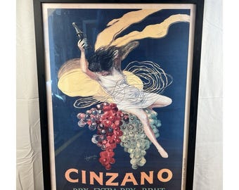 Stampa incorniciata vintage Z Gallery 1920 Cinzano Leonetto Cappiello 17" X 23"