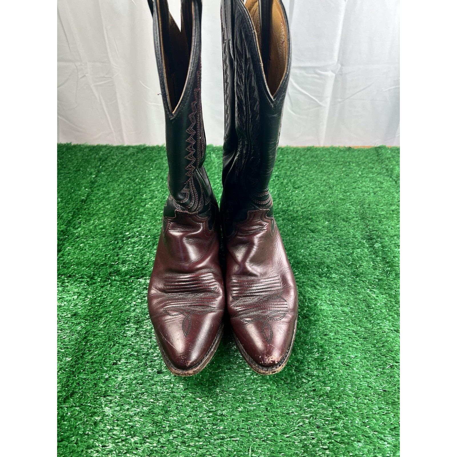 Bottes Western Cowboy Texas Grises Bicolores Pour Homme - Taille 8.5 D (M) - Occasion