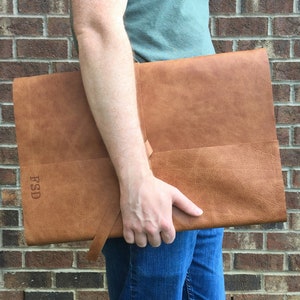 Made In The USA Leather Tome with Unlined Pages, Leather Bound Oversized Book Giant Journal Sketchbook Extra Large Huge Journal , Grimoire