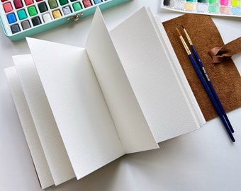 Watercolor Sketchbook, Mixed Media Sketchbook, Cotton Watercolor Sketchbook 140 lb Cold Press Cotton Watercolor Paper Journal