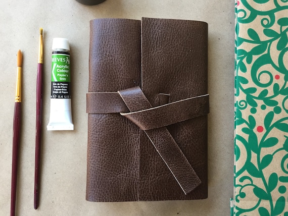 Leather Watercolor Sketchbook, Leather Journal Watercolor Paper, Watercolor Journal, 140 lb Cold Press Cotton Watercolor Paper Journal