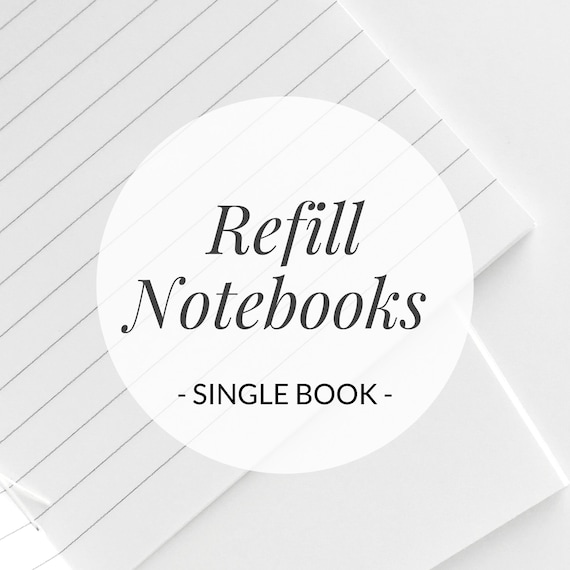 Individual Refill Notebooks for Refillable Leather Journals, 24