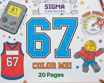 Gen Alpha Meme Coloring Pages | 20 Fun Activity Sheets (Digital Download)