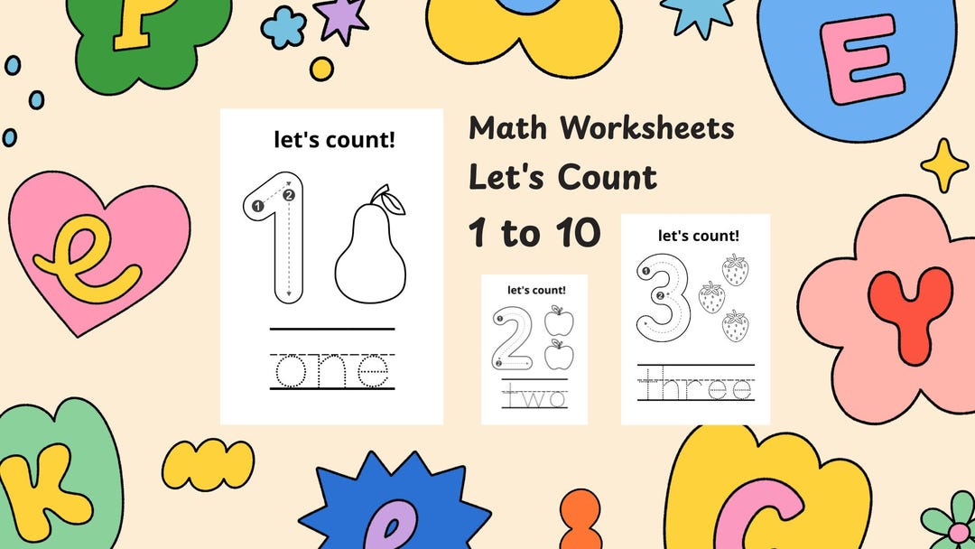 Fun With Numbers Worksheet.pdf Counting Worksheet: Fun Number Learning Activity (digital Download PDF ...
