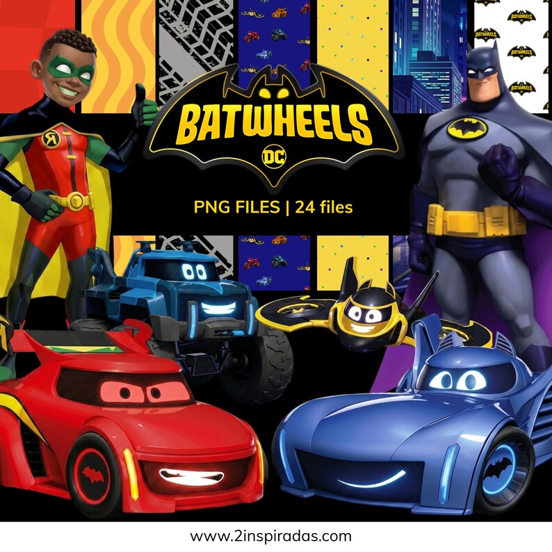 Clipart Batwheels 24 Characters Transparent Background | High Quality ...