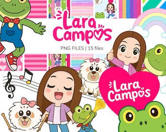 Clipart Lara Campos PNG-bundel