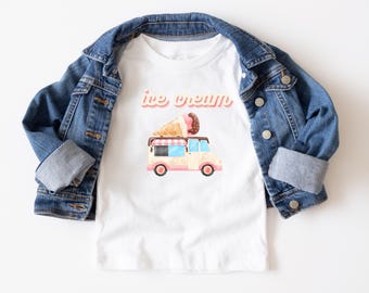 Maglietta divertente con gelato per bambini / Simpatica maglietta estiva, maglietta con gelato per bambini, abbigliamento estivo per bambini, abbigliamento per picnic in famiglia, regalo di compleanno