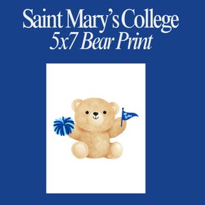 Saint Mary&#39;s College, Notre Dame Indiana Collegiate Bear Print