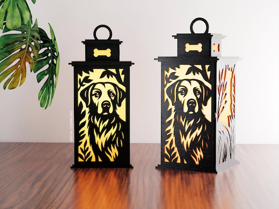 Labrador Lantern – Laser Cut File | Dog SVG Lantern | Pet Memorial Light | Digital Download | 3mm Laser Cutting | Labrador Decor
