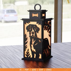 Great Dane Lantern Laser Cut File | Great Dane SVG | Pet Memorial Lantern | Digital Download | 3mm Laser Cutting | Dog Lover Gift