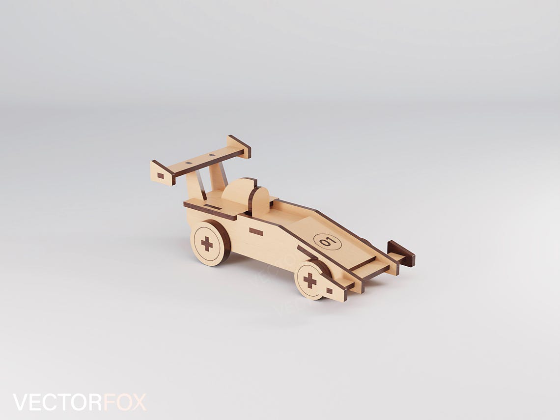 Drag Race Car – Laser Cut File | Race Car SVG | Wooden Toy Racer ...