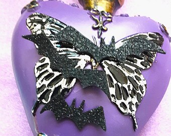Black Felt Glitter Bat Appliques, Halloween Confetti, Mixed Size Embellishments (15 pc)