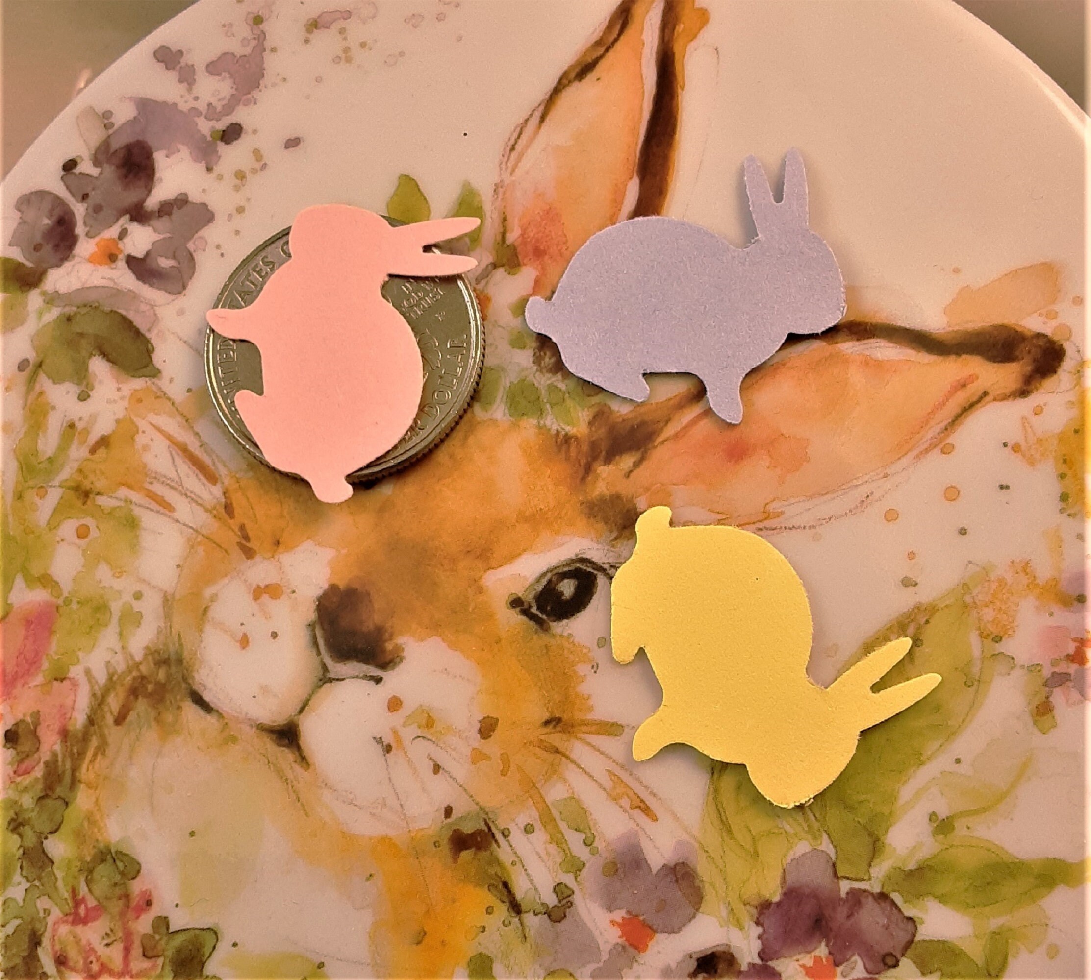 105 Pastel Bunny Rabbits in Pink Yellow Lilac Baby Showers - Etsy