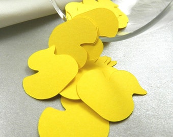 50, 100 Bright Yellow Rubber Duck Die Cuts, Embellishment, Baby Showers, Parties, Size 1x1.08 inch, 65lb Cardstock, Confetti, Table Scatter