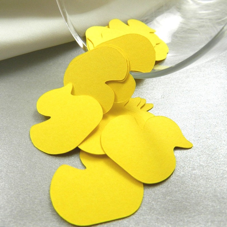 50 100 Bright Yellow Rubber Duck Die Cuts Embellishment Baby Showers Parties Size 1x108 inch 65lb Cardstock Confetti Table