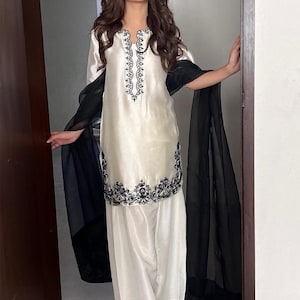Farshi Shalwar Suit Pakistani Designer Silk Shalwar Kameez Embroidered Dress Latest Punjabi Patiala Partywear Nikkah Dress Ethnic EId Outfit