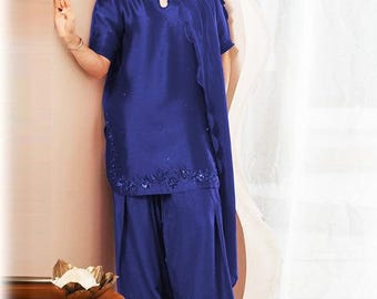 Embroidered Farshi Shalwar Suit | Party & Wedding Wear Ethnic Outfit | Pakistani Indain Designer Formal Dress
