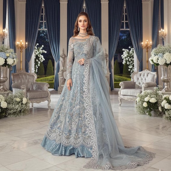 ice blue nikkah dress mpc-24-103-ice-blue Pakistani indian wedding bridal dresses mehndi nikkah  outfits usa uk – Pakistani Designer Dresses main image 1